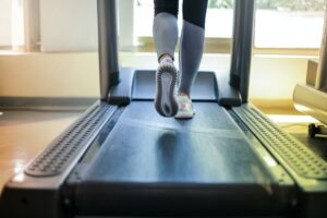 Person on treadmill